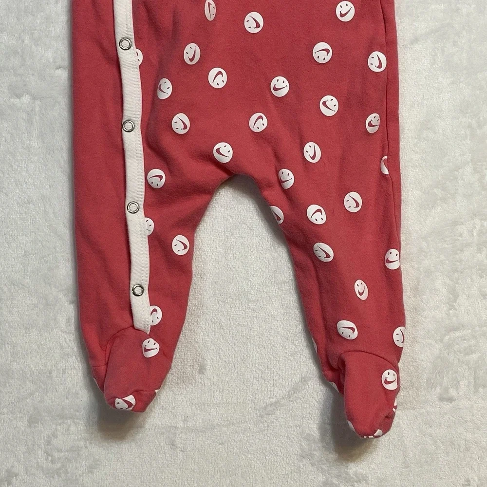 Nike Baby Girl Outfit 6M Pink Sleeper Body Suit One Piece Footies 100% Cotton